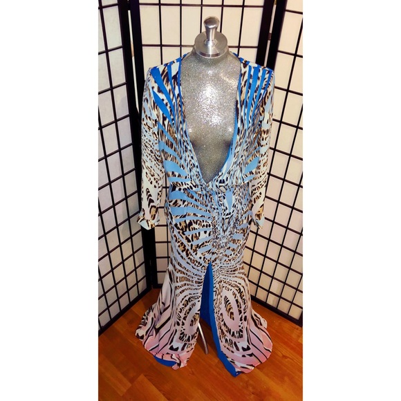 Jaide Ombré Animal Print Formal Dress Size Small - Picture 2 of 8